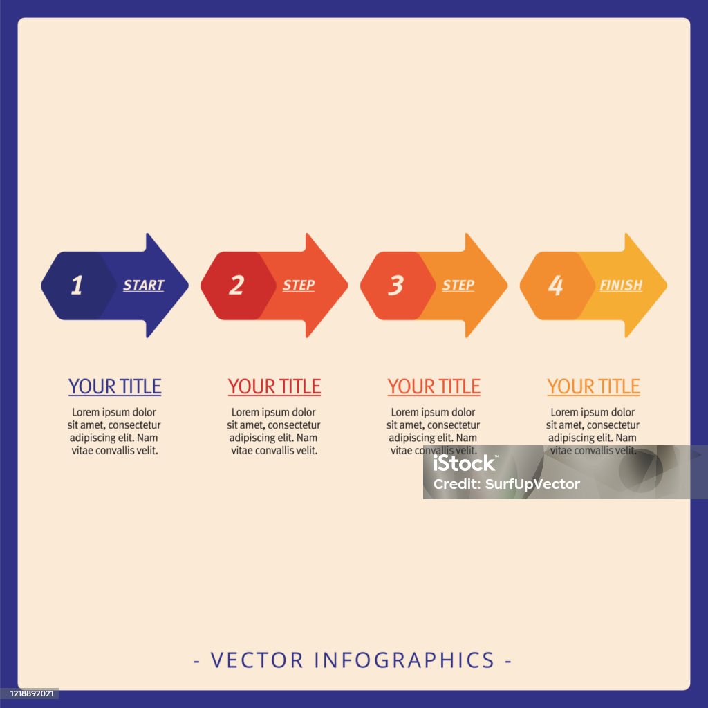 Process Arrow Diagram Template Stock Illustration - Download Image Now ...