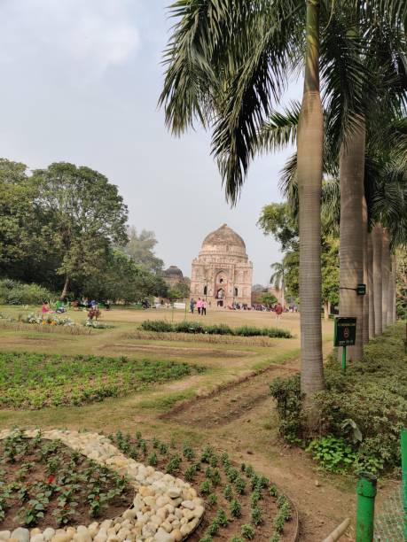 Lodhi Garden, Mohammed Shah's Tomb, Tomb of Sikandar Lodi, Shisha Gumbad and Bara Gumbad Mohammed Shah's Tomb, Tomb of Sikandar Lodi, Shisha Gumbad and Bara Gumbad at Lodhi Gardens in New Delhi lodi gardens stock pictures, royalty-free photos & images