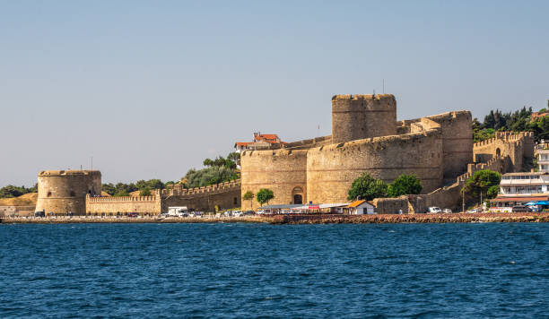 Kilitbahir castle in Turkey Canakkale, Turkey - 07.23.2019.  Kilitbahir castle and fortress on the west side of the Dardanelles opposite city of Canakkale in Turkey. dardanelles stock pictures, royalty-free photos & images