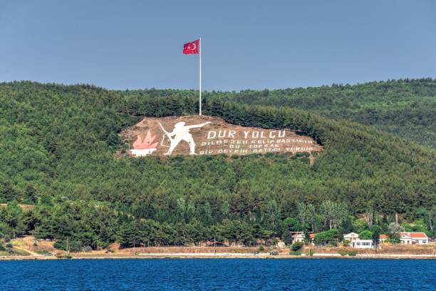 stop al monumento passeggeri a gallipoli, turchia - dardanelles foto e immagini stock