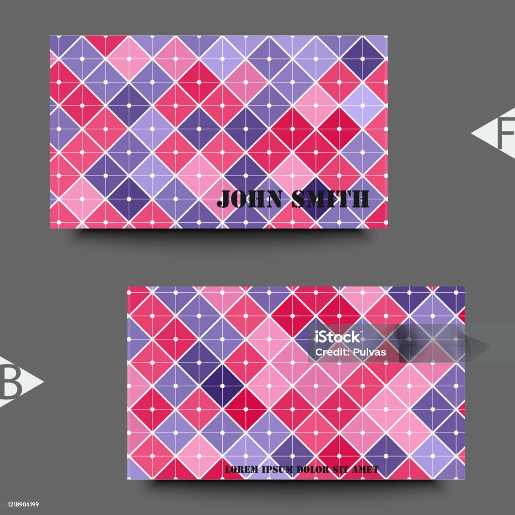 Card Simple Pattern Background Abstract Background With Geometric Pattern Business Card Template Eps10 ...