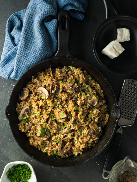 istock Healthy Vegan mushroom risotto 1218905288