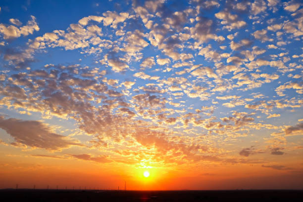Sunrise in Chengdu City in the morning