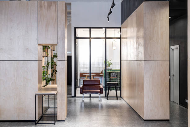 istock modern loft office interior with furniture 1218907442