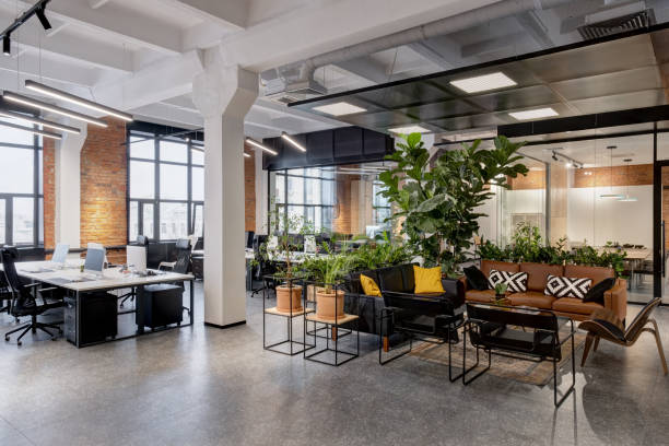 istock modern loft office interior with furniture 1218907445