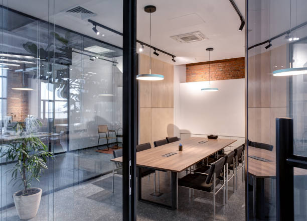 istock Interior meeting room in modern space office 1218907457