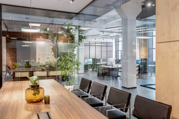 istock Interior meeting room in modern space office 1218907459