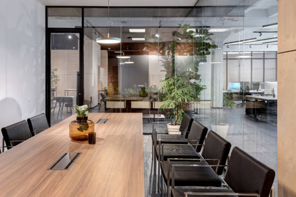 istock Interior meeting room in modern space office 1218907463