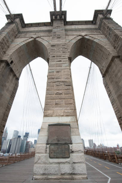 istock Empty Brooklyn Bridge in New York City 1218907495
