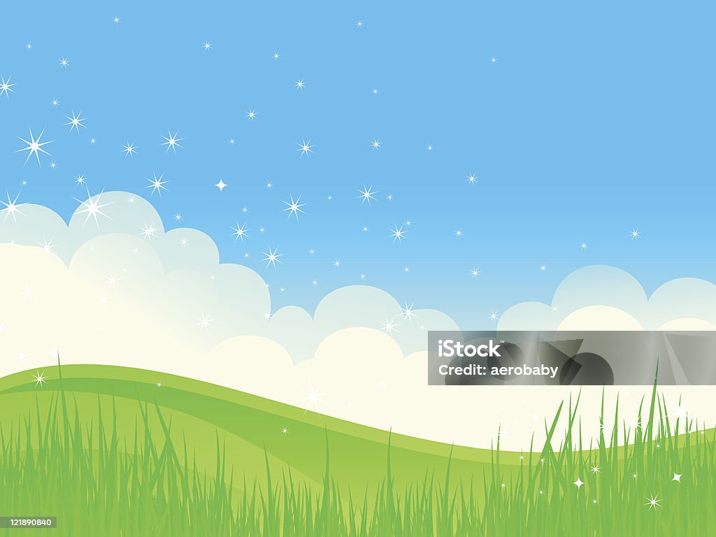 Summer meadow landscape.  Agricultural Field stock vector