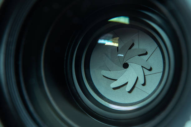 istock Diaphragm blades of camera lens 1218910138