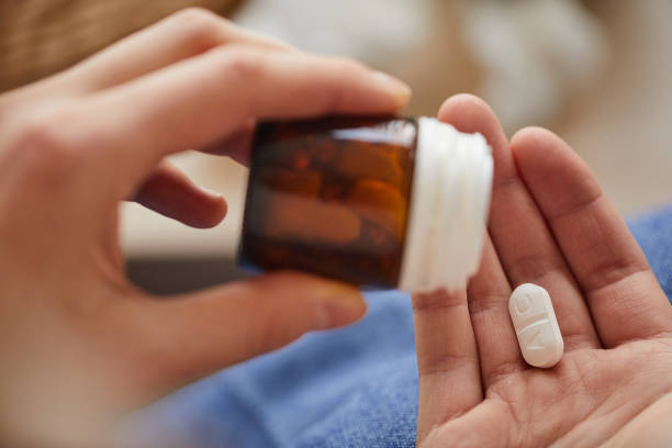 istock Taking medicine at hospital 1218913181