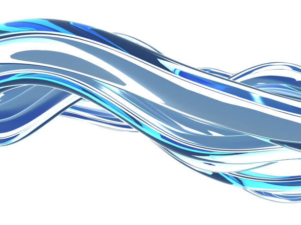 istock Blue water wave on white background. Clean crystal liquid 1218913501