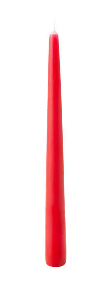 istock Christmas thin tall candle isolated on white background 1218916223