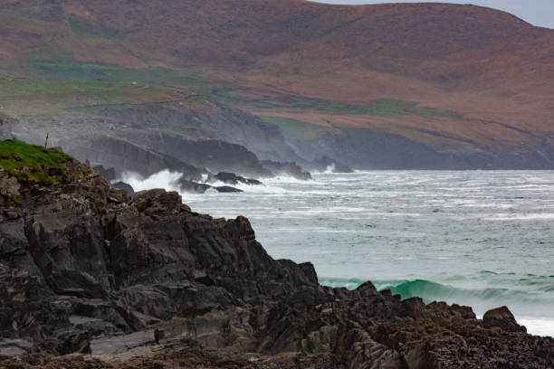Rough breaking of waves on Irish coast line
