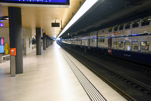 Zurich Railway Station captured during the first days of Lockdown in Switzerland. The image was captured in the underground part of the Railway Station.
