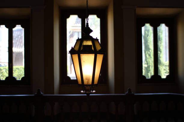 istock indoor chandelier - vintage lamp 1218921731