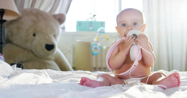 istock Portrait of cute baby while playing 1218924982