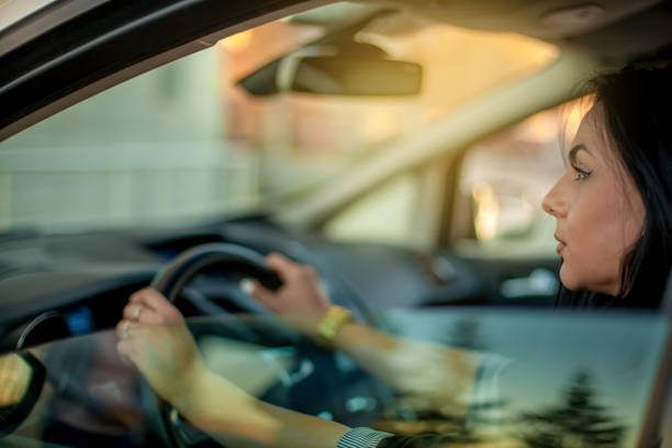 istock Woman behind the wheel 1218926284