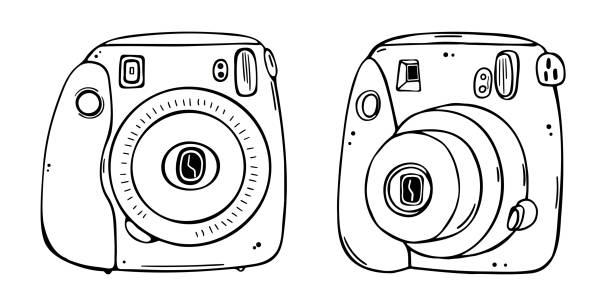 voldoende Habitat Immoraliteit Illustration Of Two Different Types Of Instant Print Cameras Stock  Illustration - Download Image Now - iStock