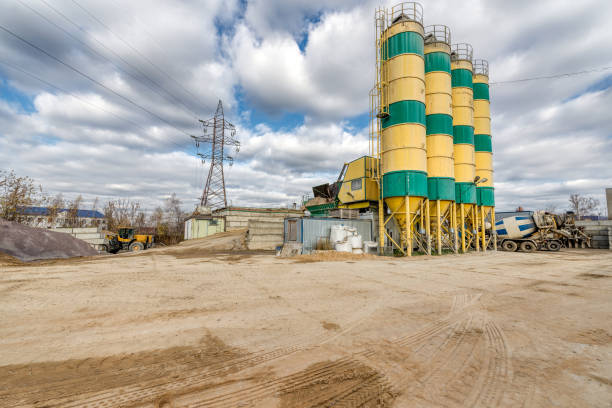 istock Concrete mixing plant 1218928935
