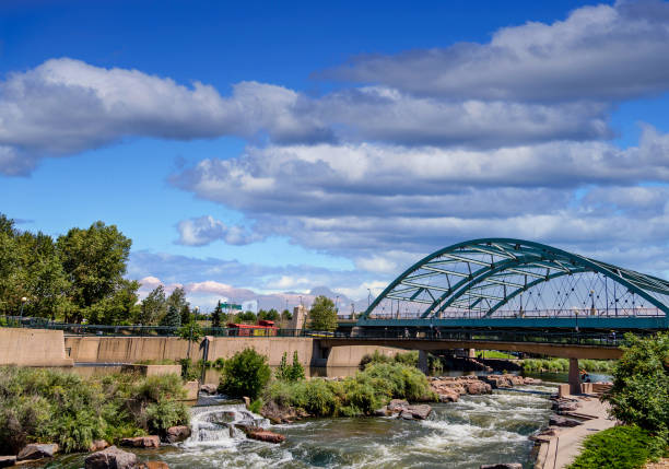 Platte River and Bridge in Denver