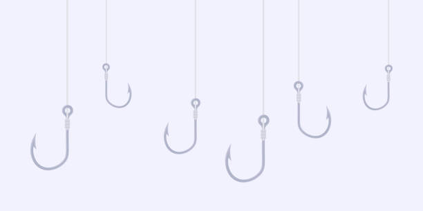 istock Empty fishing hook. Tackle for fishing. Vector illustration 1218933536
