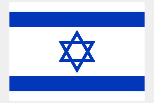 israel flagge vektor vorlage hintergrund realistische kopie - jewish state stock-grafiken, -clipart, -cartoons und -symbole