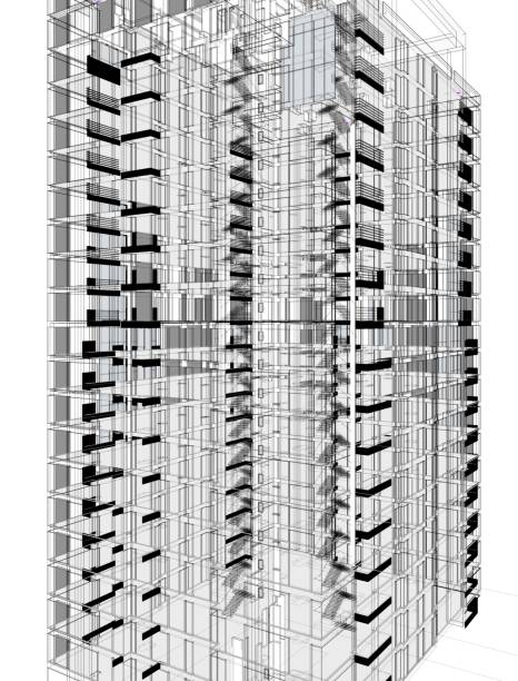 istock Abstract texture illustration of architectural building. 1218934373