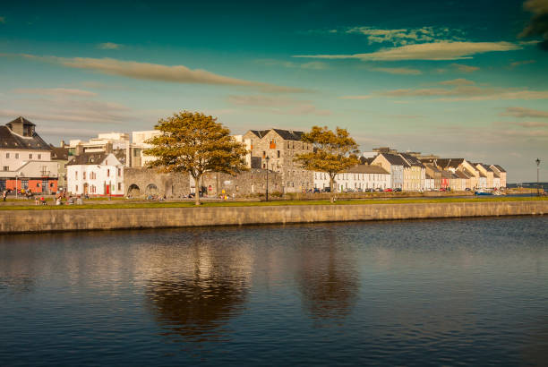 istock Irish stone houses at waterfront. Galway, Ireland 1218934727