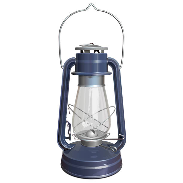 ilustrações de stock, clip art, desenhos animados e ícones de vector kerosene lamp - oil lantern