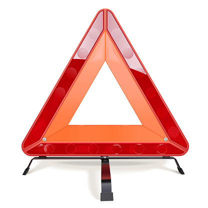 Vector Triangular Road Sign isolated on white background