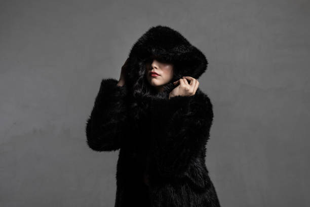 istock Black Fur Hood 1218936839