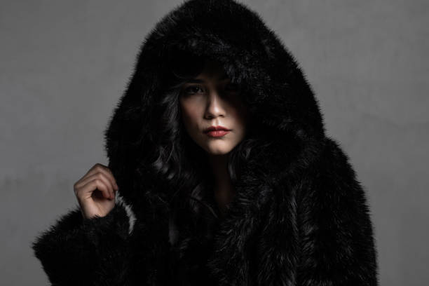 istock Black Fur Hood 1218937284