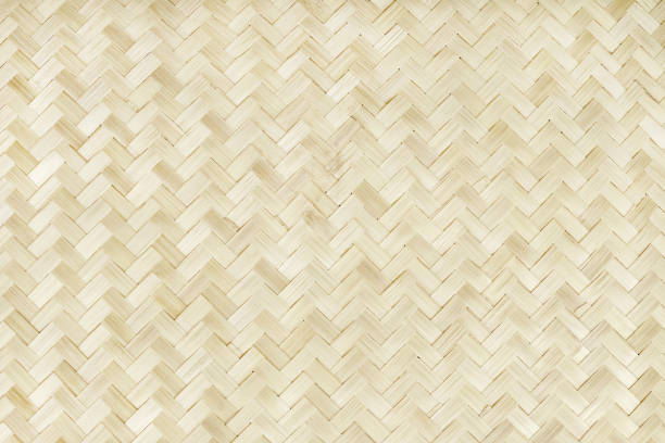istock Old bamboo weaving pattern, woven rattan mat texture for background and design art work. 1218938690