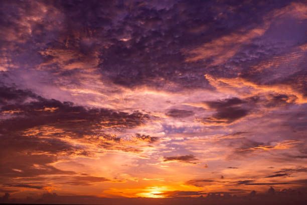 istock Sunset in tropics over the ocean 1218938837