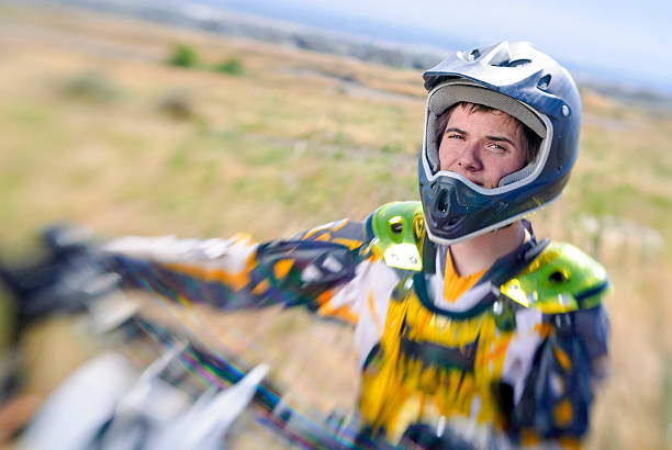 istock Young Man on a Dirt Bike 121894158