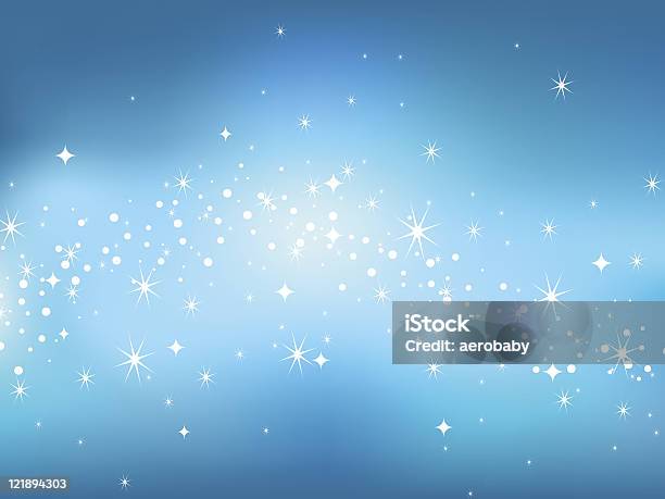 Starhimmel Hintergrund Vektorillustration Stock Vektor Art und mehr Bilder von Milchstraße - Milchstraße, Bildhintergrund, Blau