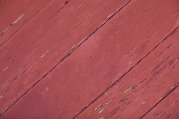 istock Red wooden texture covered with old paint 1218945738