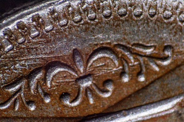 istock Macro shot of a Pakistani coin showing textures. 1218946987
