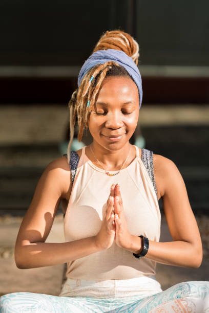 istock Meditating for positive energy 1218948935