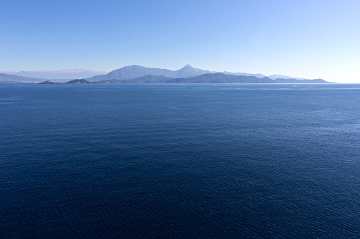 Vista aérea del mar Mediterráneo photo