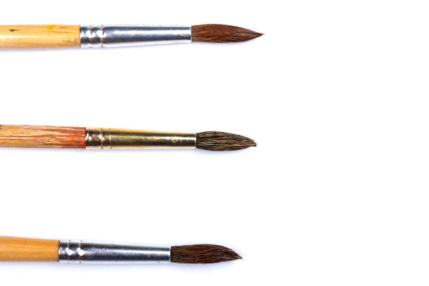istock art drawing brushes isolated on white background. space for text 1218952664