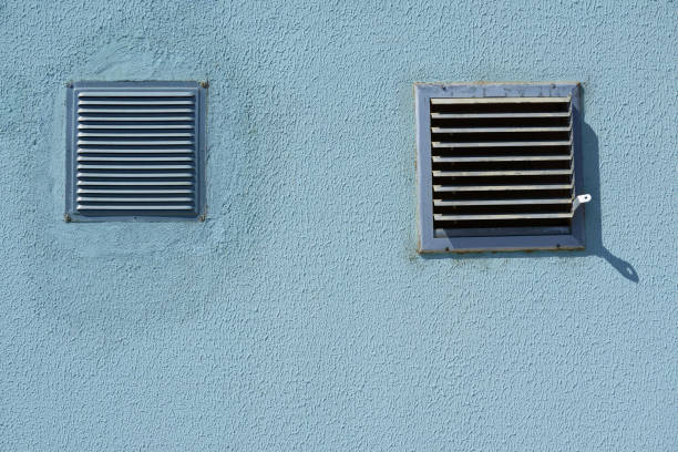 istock square metal ventilation grate in a blue wall, close view, delivers fresh air and cools 1218955156