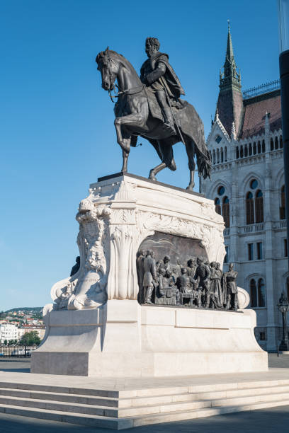 pomnik konny hrabiego gyuli andrassy, węgry - gabriel_i zdjęcia i obrazy z banku zdjęć