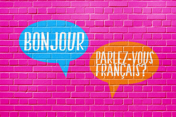 A wall, language school and question Speak French