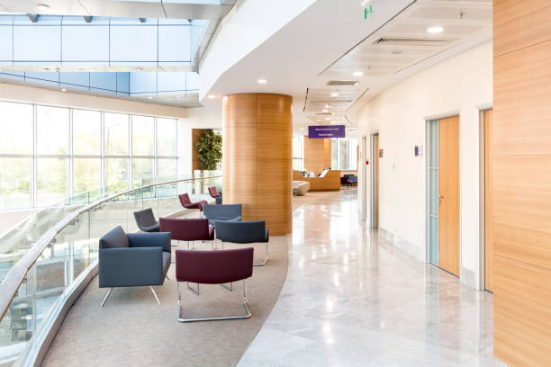 Hospital Floor Interior Hospital Floor Interior lobby stock pictures, royalty-free photos & images