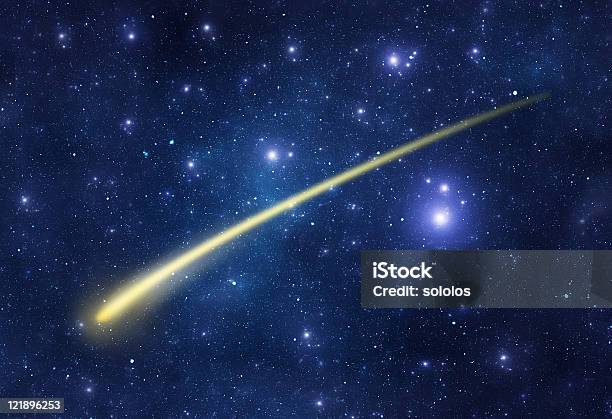 Comet And Galaxy Stock Photo - Download Image Now - Comet, Star - Space, Sky