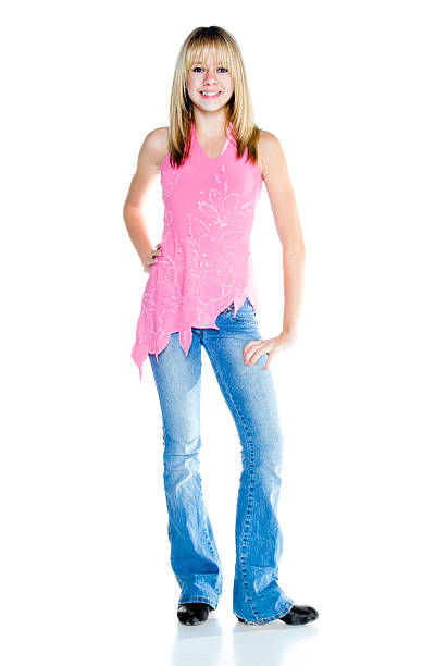 istock Young Girl on White Background 121896264