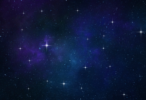 Clear space background with stars flares